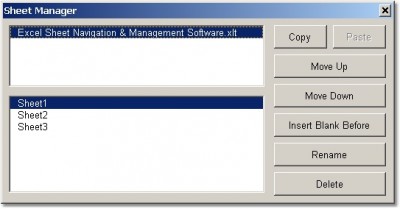 Excel Sheet Navigation & Management Software 1.1 screenshot