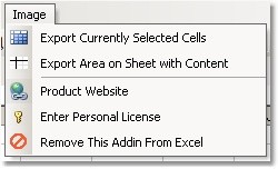Excel to Image (GIF) Export & Convert Software 1.1 screenshot