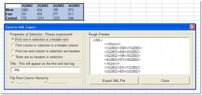 Excel to XML Export & Save Software 1.1 screenshot Excel to XML Export & Save Software 1.1 screenshot