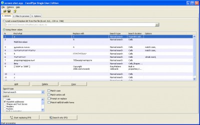ExcelPipe Search and Replace 3.9.3 screenshot