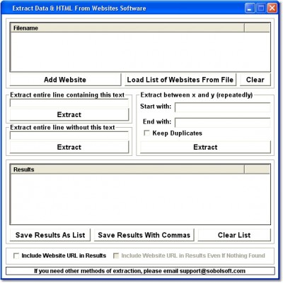 Extract Data & HTML From Websites Software 7.0 screenshot Extract Data & HTML From Websites Software 7.0 screenshot