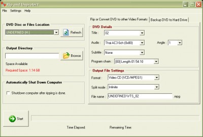 Extract DVD and Remove DVD Protection 2007.924 screenshot Extract DVD and Remove DVD Protection 2007.924 screenshot