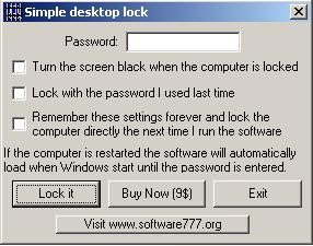 Extremely Simple Desktop Lock 1.0 screenshot