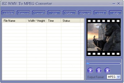 EZ WMV To MPEG Converter 3.70.07 screenshot