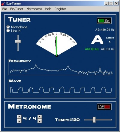 EzyTuner Guitar Tuner 1.36 screenshot EzyTuner Guitar Tuner 1.36 screenshot