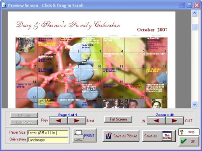 Family Picture Calendar 4.0.8 screenshot Family Picture Calendar 4.0.8 screenshot