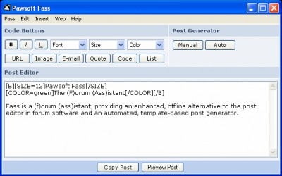 Fass 0.8 screenshot Fass 0.8 screenshot