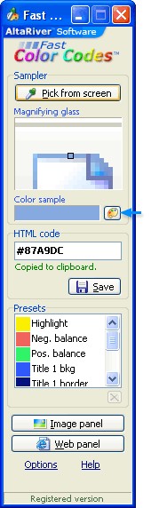 Fast Color Codes 1.0 screenshot Fast Color Codes 1.0 screenshot