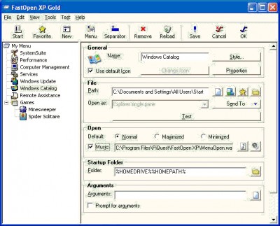 FastOpen XP Gold 3.0 screenshot FastOpen XP Gold 3.0 screenshot