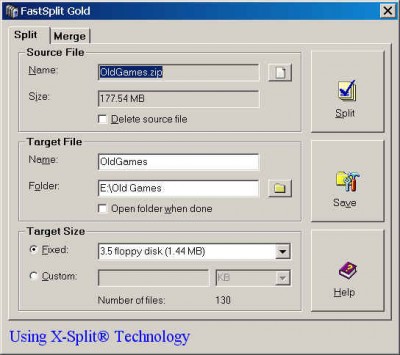 FastSplit Gold 2.5 screenshot FastSplit Gold 2.5 screenshot