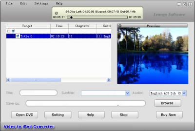 FC VIDEO TO IPOD CONVERTER 6.4.02131 screenshot