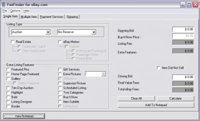 FeeFinder 3.7 screenshot FeeFinder 3.7 screenshot