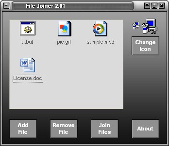 File Joiner 2.01 screenshot File Joiner 2.01 screenshot