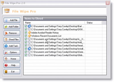 File Wipe 2.0 screenshot File Wipe 2.0 screenshot