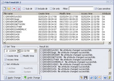 FileTimeEdit 2 2.15 screenshot FileTimeEdit 2 2.15 screenshot