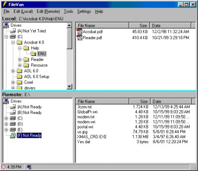 FileVan 5.0 screenshot FileVan 5.0 screenshot