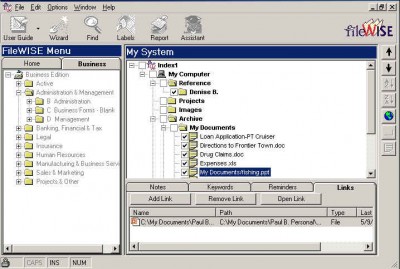 FileWISE Deluxe Software 1.03.81 screenshot