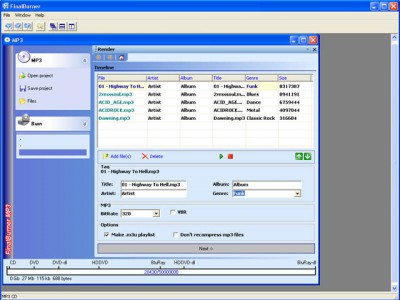 Final MP3 Burner 2.1.0.16 screenshot Final MP3 Burner 2.1.0.16 screenshot
