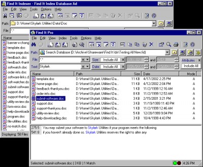 Find It Pro 4.01 screenshot Find It Pro 4.01 screenshot
