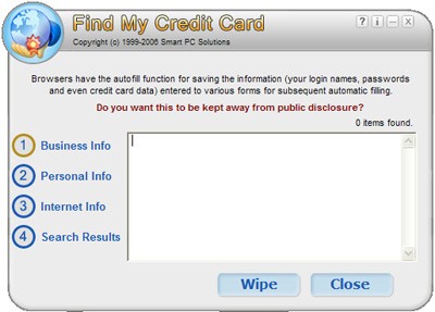 Find My Credit Card 2.1 screenshot Find My Credit Card 2.1 screenshot