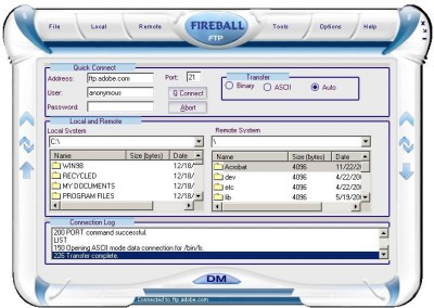 FireBallFtp 2.0.0.0 screenshot FireBallFtp 2.0.0.0 screenshot