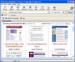 FirstStop WebSearch Visual Edition 4.21 screenshot