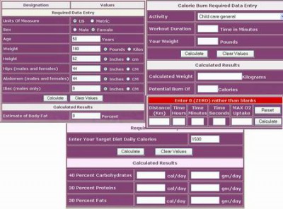 Fitness Calculators 2 1.0 screenshot Fitness Calculators 2 1.0 screenshot
