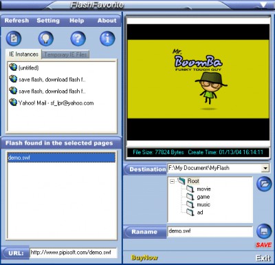 Flash Favorite 1.6.4.4 screenshot Flash Favorite 1.6.4.4 screenshot