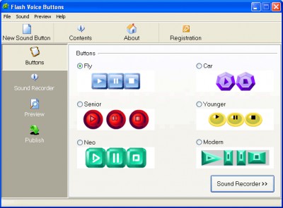 Flash mp3 Buttons 3.0 screenshot Flash mp3 Buttons 3.0 screenshot