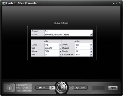 Flash to Video Converter 1.1.0.902 screenshot Flash to Video Converter 1.1.0.902 screenshot