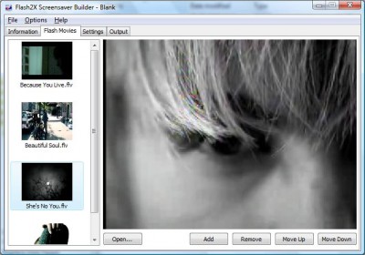 Flash2X Screensaver Builder 2.0.2 screenshot Flash2X Screensaver Builder 2.0.2 screenshot