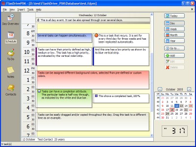 FlashDrive PIM 1.0 screenshot FlashDrive PIM 1.0 screenshot