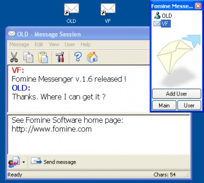 Fomine Messenger 1.8 screenshot Fomine Messenger 1.8 screenshot