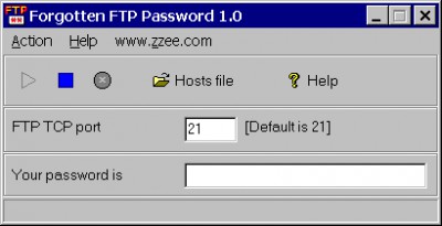 Forgotten FTP Password 1.0 screenshot Forgotten FTP Password 1.0 screenshot