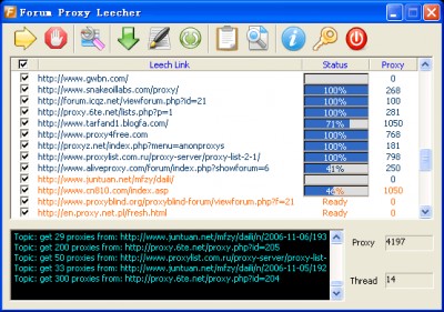 Forum Proxy Leecher 1.07 screenshot Forum Proxy Leecher 1.07 screenshot