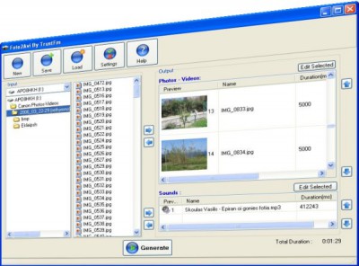 Foto2Avi 1.6 screenshot