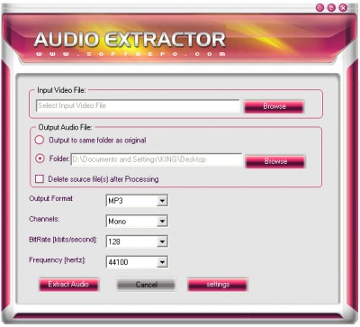 Free Audio Extractor 3.3.0.1 screenshot Free Audio Extractor 3.3.0.1 screenshot