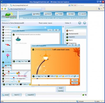 Free Flash Chat 1.03 screenshot Free Flash Chat 1.03 screenshot