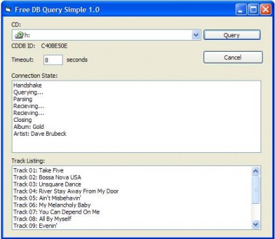 FreeDB OCX 2.0 screenshot FreeDB OCX 2.0 screenshot
