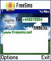 Freesms.net Symbian 1.28 screenshot
