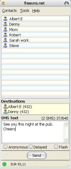 Freesms.net 1.4.0.2 screenshot