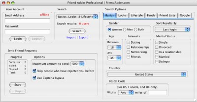 Friend Adder Premium Combo Pack Professional for M 3.02 screenshot Friend Adder Premium Combo Pack Professional for M 3.02 screenshot