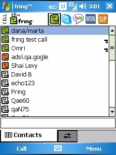 fring mobile voip Smartphones 3.2 screenshot fring mobile voip Smartphones 3.2 screenshot