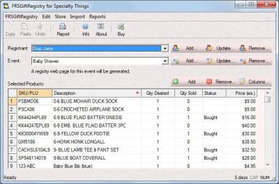 FRSGiftRegistry 1.3.0 screenshot FRSGiftRegistry 1.3.0 screenshot