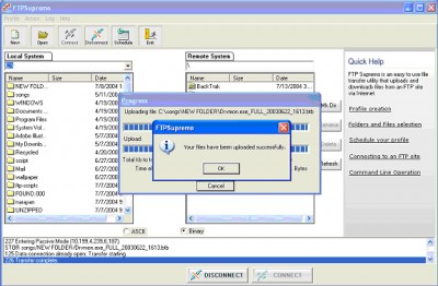 ftpsupremo 1.6 screenshot