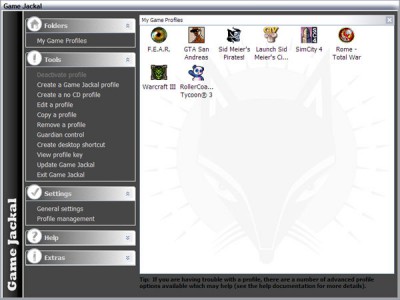 Game Jackal Pro 2.7 screenshot Game Jackal Pro 2.7 screenshot