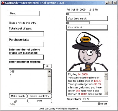 GasDandy 1.3.1 screenshot
