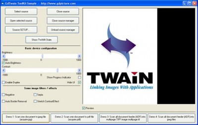 GdTwain OCX TWAIN ActiveX 1.5.0 screenshot