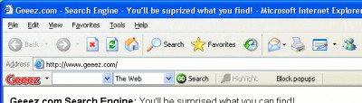 Geeez.com Toolbar 1.01 screenshot Geeez.com Toolbar 1.01 screenshot