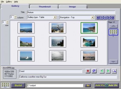 Gena Web Gallery Creator 1.2 screenshot